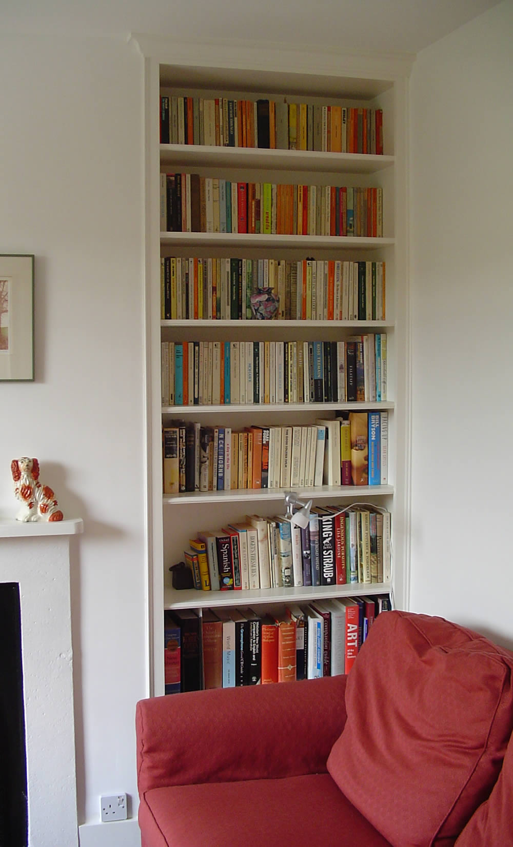 modern and classic handbuilt bookcases and bookshelves radiator light